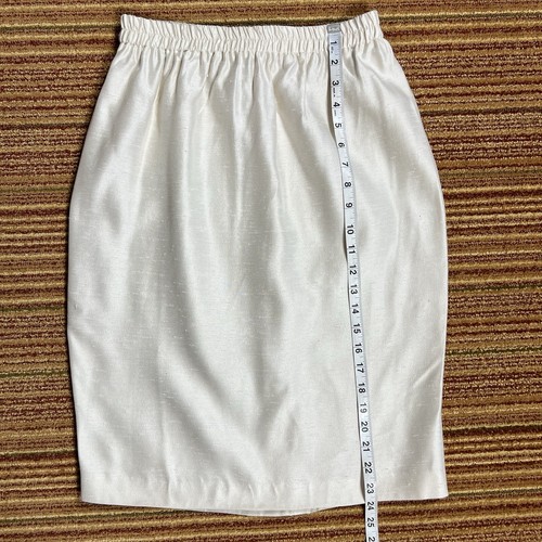 R&M Richards Skirt Blazer Suit By Karen Wong Women's 10 Ivory Embroidered VTG - Picture 20 of 21