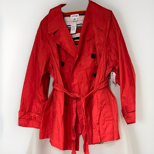 Women's outerwear winter fall rain trench light belted jacket Church coat plus3X - Picture 2 of 24