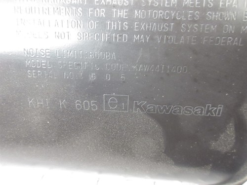 2012 10-14 Kawasaki Concours ZG 1400 ZG1400 Exhaust Muffler Pipe Silencer Baffle - Picture 12 of 23