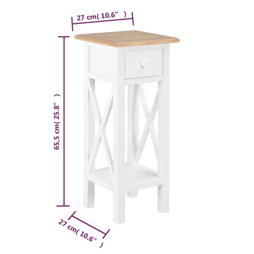 Small Narrow Side Table for Small Space Nightstand Sofa Beside Table with Drawer - Picture 22 of 32