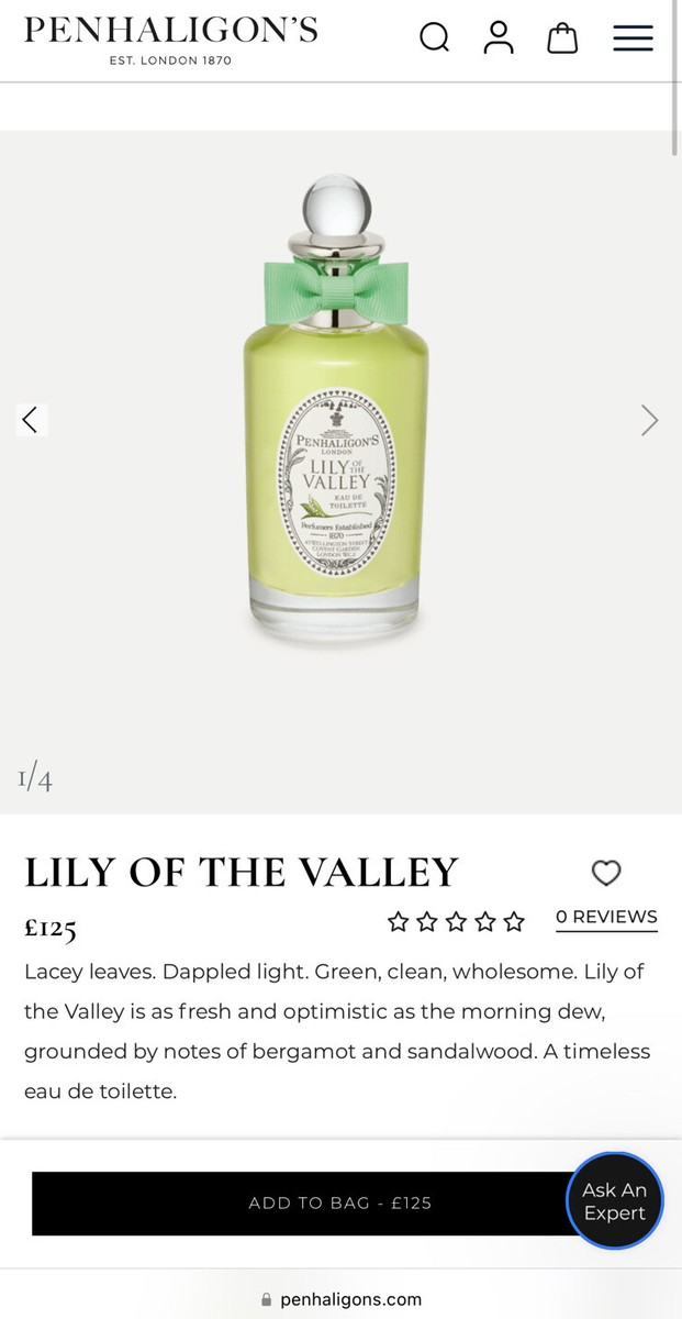 PENHALIGON'S LILY OF THE VALLEY perfume 100ml unboxed | eBay UK