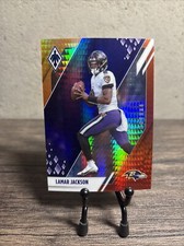 2021 Panini Phoenix Football Lamar Jackson Fire Burst Card 7 SP Baltimore Ravens
