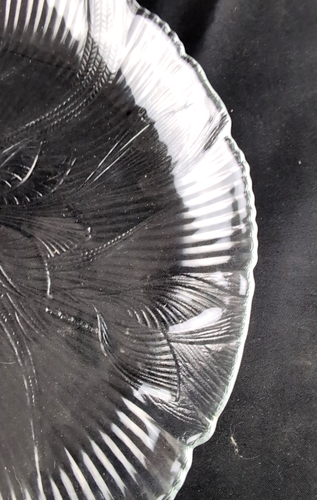 (Set of 4) Arcoroc Canterbury Crocus Floral Clear Glass Dinner Plates 10 3/4" - Picture 6 of 7