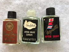 3 Mini Vintage Fuller Brush Company After Shave Bottles