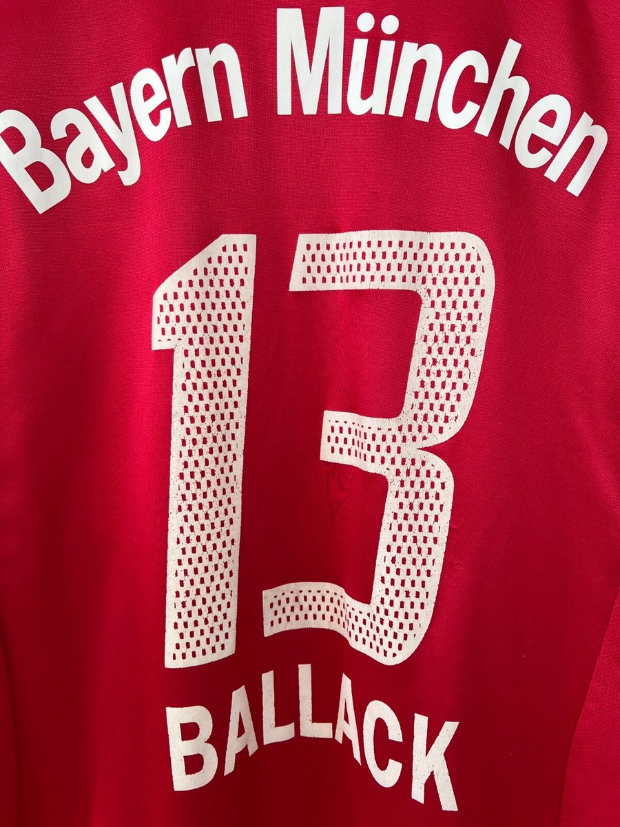 BAYERN MUNICH 2003 2004 2005 HOME FOOTBALL SHIRT #13 BALLACK