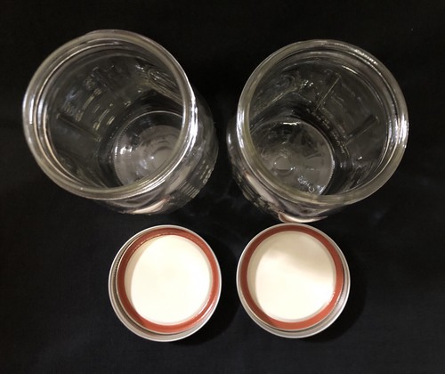 NEW Ball Glass Mason Jars 800 ml Wide Mouth w/ Lid & Band - Set of 2 with Design - Picture 6 of 7