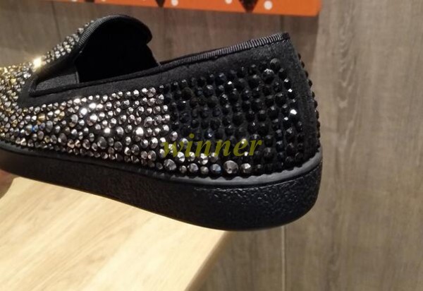 Zapatos de vestir brillante para estilista hombre de Diamantes de Imitación Mocasines Remaches estilista para pisos Mocassins Talla a83109 Zapatos de vestir brillante para estilista hombre de Diamantes de Imitación Mocasines Remaches estilista para pisos Mocassins Talla a83109