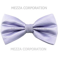 New formal men's pre tied Bow tie stripes formal wedding party prom lavender