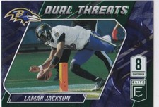 LAMAR JACKSON Baltimore Ravens DONRUSS ELITE DUAL THREATS Insert Football Card