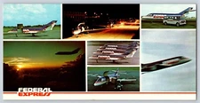 Airplane Oversized Postcard FedEx Federal Express Airlines Fleet Multiview GU4