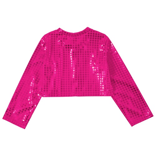Boys Girls Hiphop Dance Crop Top Sequins Glitter T-shirt Stage Performance Tops - Picture 25 of 45