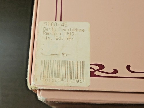 Steiff Limited Edition Tennislady Betty Margarete Doll #001845 w/ COA & Box PSJ - Picture 11 of 11