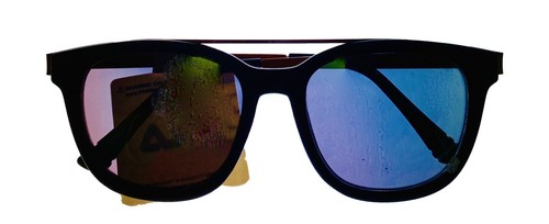 Fila weiche quadratische mattschwarze Herren-Sonnenbrille, silberfarbene Gläser SF9335 U28A - Bild 4 von 6