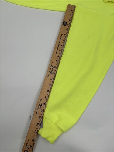Fruit of The Loom Hoodie Sweatshirt Men's XL Long Sleeve Neon Green Pocket - Picture 6 of 10