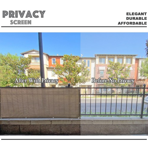 Balcony Fence Privacy Screen | 3', 4', 5', 6' Tall Windshield Shade for Garden - Picture 30 of 44