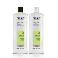 Nioxin System 2 Cleanser Shampoo and Scalp Therapy Conditioner Duo 16.9 oz each
