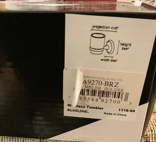 alno creations a9270-BRZ Yale series tumbler holder - Picture 3 of 3