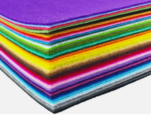 Flic-Flac 44pcs Assorted 30x30cm Felt Fabric Sheets Patchwork Sewing DIY Craft - Picture 4 of 4