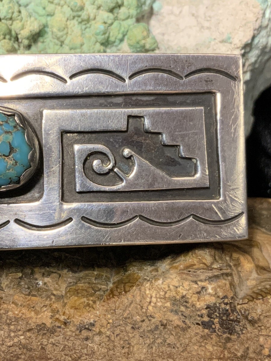 小物 kewa Vidal Aragon Belt buckle Vintage, Kewa “Vidal Aragon” Sterling Silver & Turquoise Belt