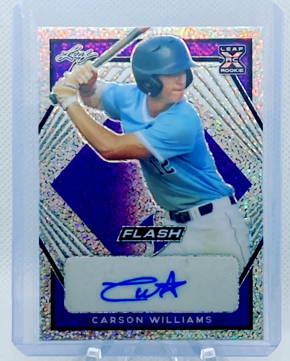 2021 Leaf Flash Carson Williams Purple XRC Rookie Auto 43/75 #BA
