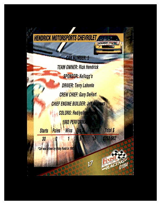 1994 FINISH LINE RACING NASCAR TRADING CARDS #1-150 YOU PICK SEE SCANS - Picture 35 of 299