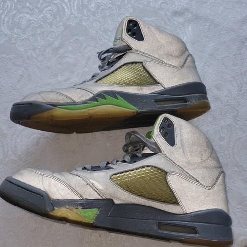 Jordan 5 Retro Green Bean 136027-031 Sz 10.5 Silver Flint Grey 3M Mens 2006 - Picture 3 of 9