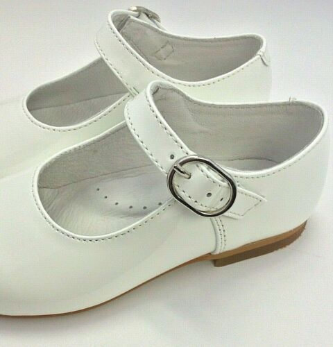 Faro white patent leather Mary Jane non skid sole - Picture 4 of 7