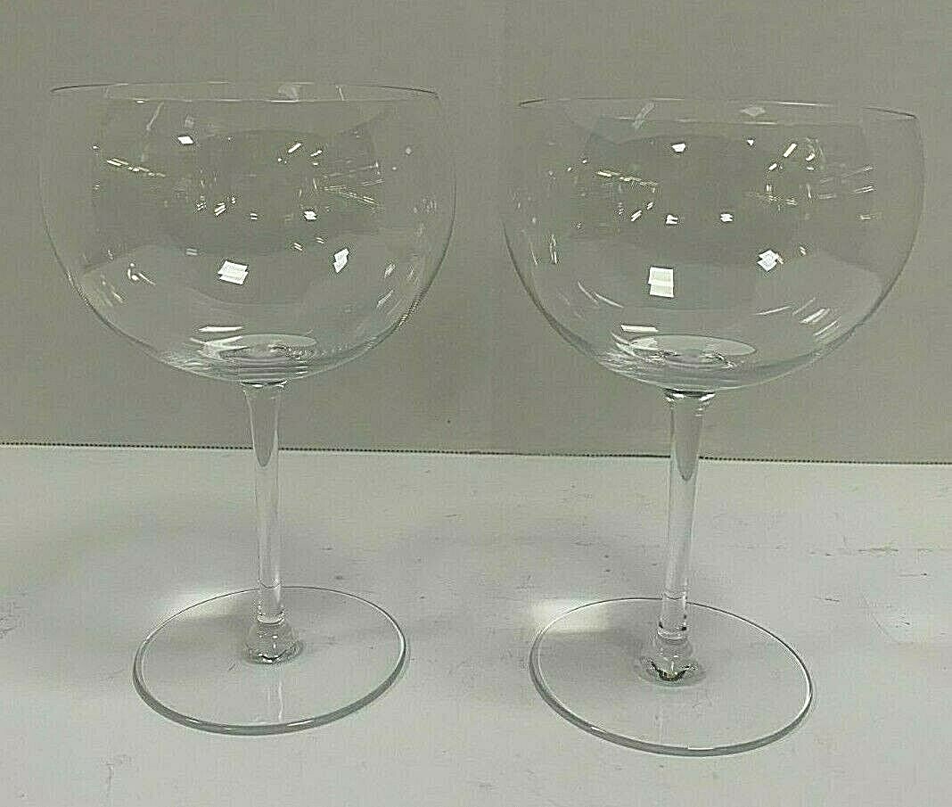 BACCARAT CRYSTAL WATER GOBLET / WINE GLASS SET OF 2-image