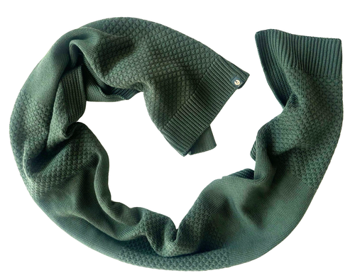 BELSTAFF STERNWAY 100% MERINO WOOL TILE GREEN SCARF BNWT made in Italy sample - Picture 2 of 15