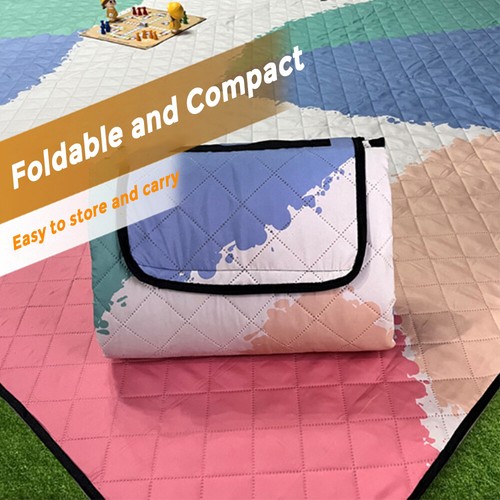 Picnic Blanket 78.7''x78.7'' -resistant Foldable Camping G6Q9 - Picture 3 of 5