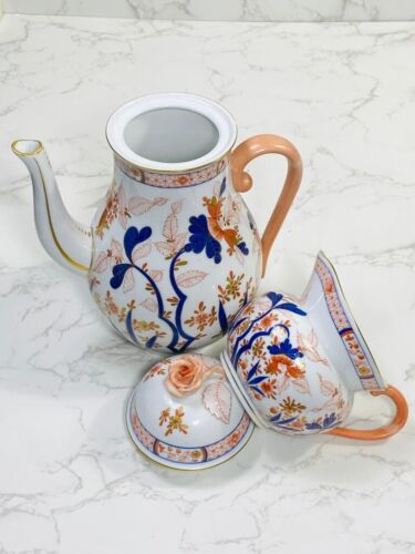 Herend Canton Pattern Coffee Pot and Milk Pot - Picture 2 of 8