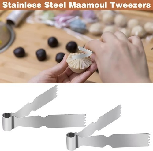 2Pcs Maamoul Tweezers Tongs, Maggash Manqat Pastry Tools Cookie Maker 2pcs  - Bild 2 von 6