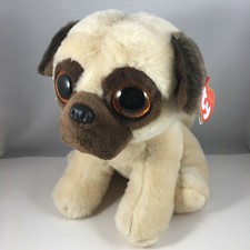 Ty Classic Plush RUFUS the Pug Dog (9.5 inch Medium) Plush Stuffed Toy NEW MWMTs