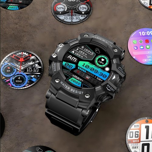 Military Men's Smart Watch With LED Flashlight & Bluetooth Call Sport Smartwatch - Picture 11 of 18