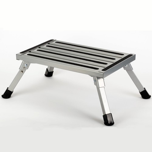 1x 4-nożna składana aluminiowa przyczepa kempingowa drabina stopnia ciężarówka - Zdjęcie 10 z 12