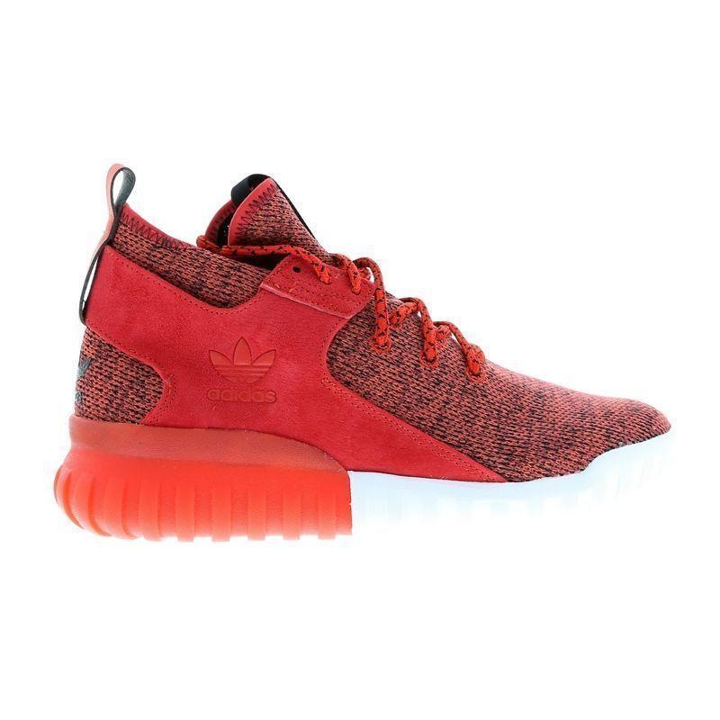 Da Uomo Adidas TUBOLARE X Rosso Tessile Pelle scamosciata alte BB1488 RRP .99 Da Uomo Adidas TUBOLARE X Rosso Tessile Pelle scamosciata alte BB1488 RRP .99