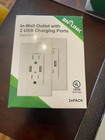 2 Pack BN-Link 2 USB Charging Ports In Wall Outlet EWU140A