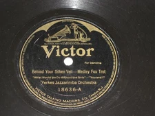YERKES JAZZARIMBA ORCH.-Behind Your Silken Veil (1920) VICTOR 10" Single