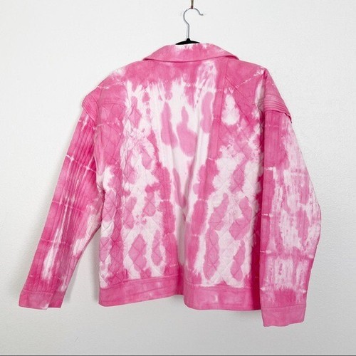 LoveShackFancy Adelade Tie Dye Jacket Pink Large - Picture 3 of 7