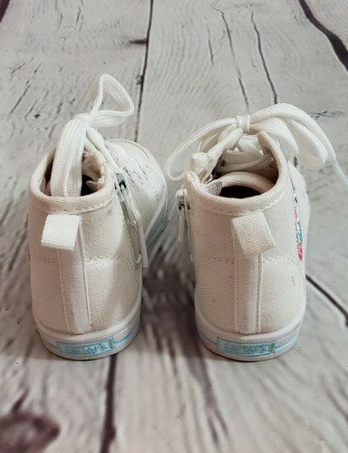 Carter’s Baby Girl High Top Sneaker Unicorn Canvas With Side Zipper New - Picture 5 of 9