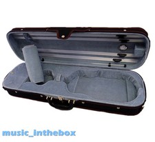 New Designed 4/4 Pro Black Enhaced Wooden Violin Case  Free Rosin