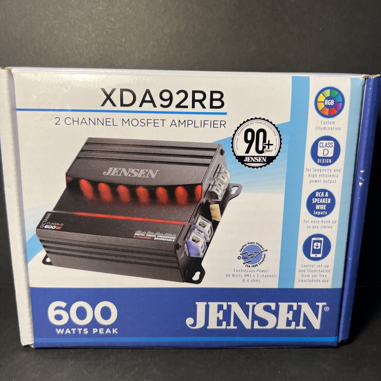 Jensen XDA92RB 600W 2 Channel Car Amplifier 827204114919 eBay
