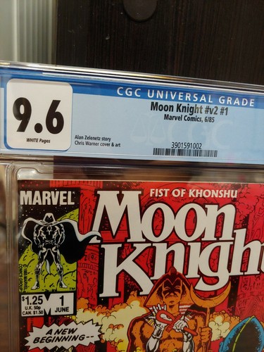 MOON KNIGHT #1 (1985) CGC 9.6 FIST OF KHONSHU WHITE PAGES MCU 📺 DISNEY+ - Picture 3 of 3