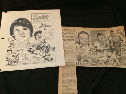 Lote de copias de caricaturas de la NHL de impresiones dibujadas por Arthur E Brewster años 70 **LEER** - Imagen 10 de 14