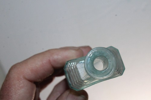 COVINGTON GA MEDICINE BOTTLE F M CHENEY'S 4 3/8'' AQUA - Picture 10 of 10