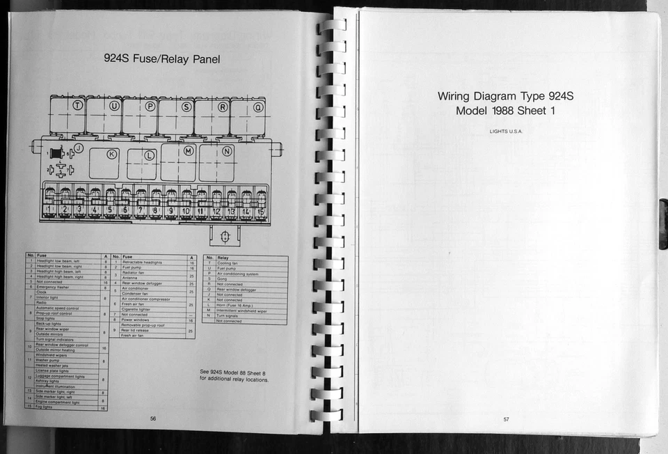 Porsche 1988 diagramas de cableado 911; 911 Turbo; 924S; 928S4; 944, 944S 944 Turbo Foto 2 de 4