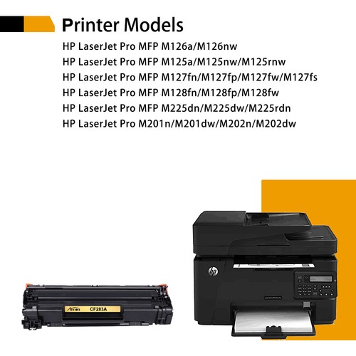 2x Toner CF283A für HP 83A LaserJet Pro MFP M125nw M125rnw M126a M128fp M127 fw - Bild 2 von 9