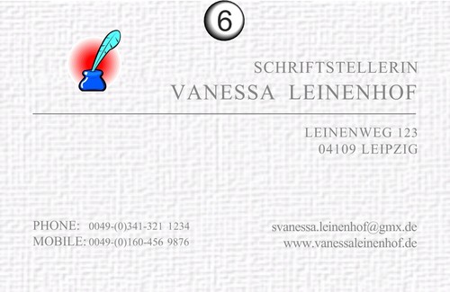 Ab 50 hochwertige personalisierte Visitenkarten mit Elfenbein Leinenprägung - Bild 7 von 12