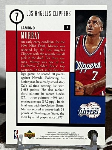 1994-95 UD Collector's Choice NBA Draft Lottery Picks Complete 10 Card Set - Picture 14 of 20