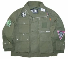 DIESEL J-BATTLE JACKET MILITARY GREEN SIZE M 100% AUTHENTIC